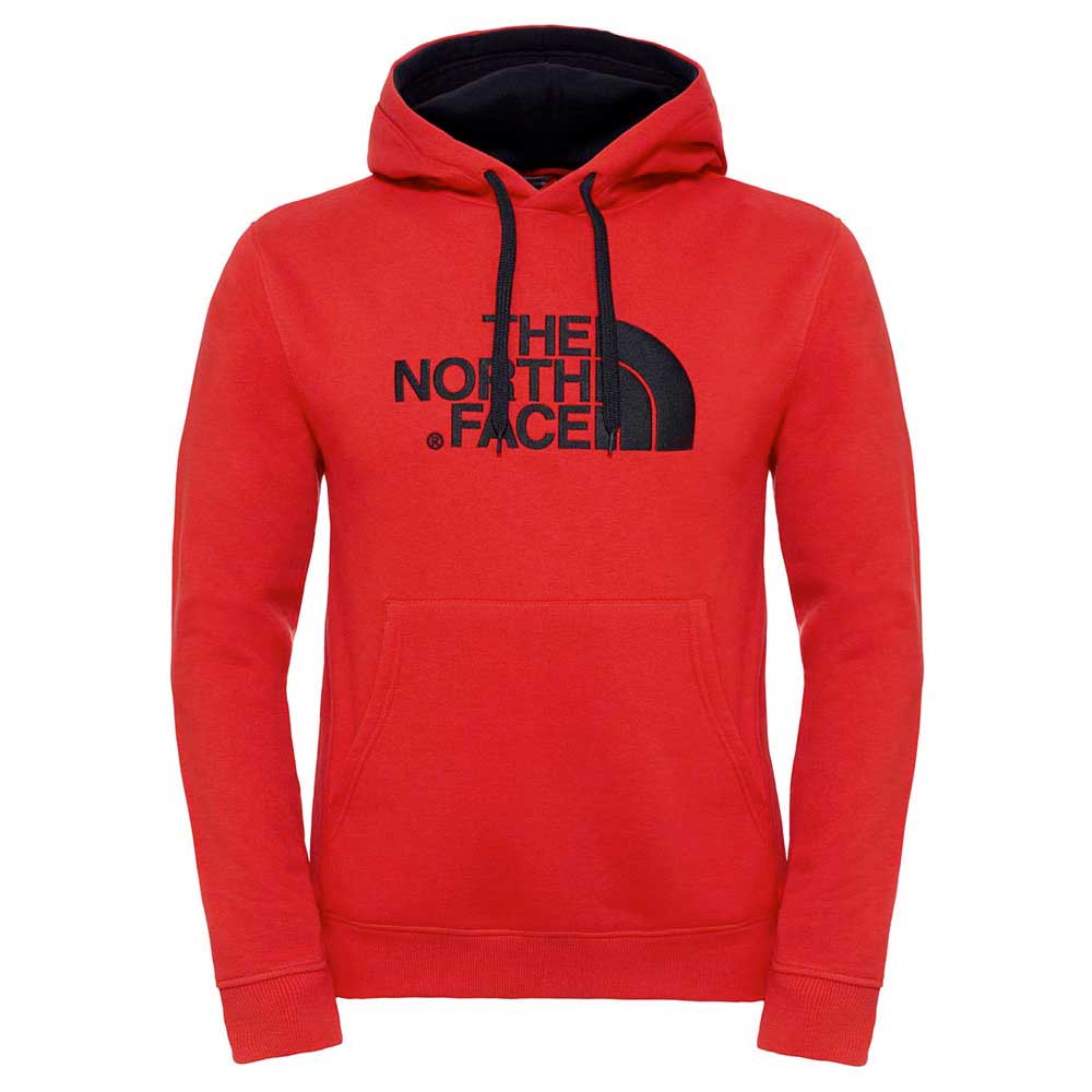 red the north face hoodie