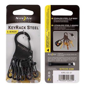 Nite ize Porte-clés KeyRack Steel S-Biner 6 Unités