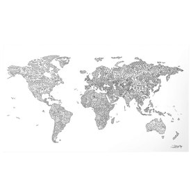 Awesome maps Mapa Do Mundo Para Colorir To Color In With Country Specific Doodles