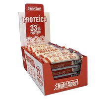 Nutrisport 33% 蛋白质 44gr 蛋白质 酒吧 盒子 双倍的 巧克力 24 单位