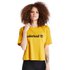 Timberland Relaxed Fit Cropped Linear Metallic Logo Short Sleeve T-Shirt