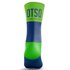Otso Multi-sport Medium Cut Electric Blue/fluor Green Socks