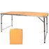 Aktive Wooden Camping Folding Table Height Adjustable